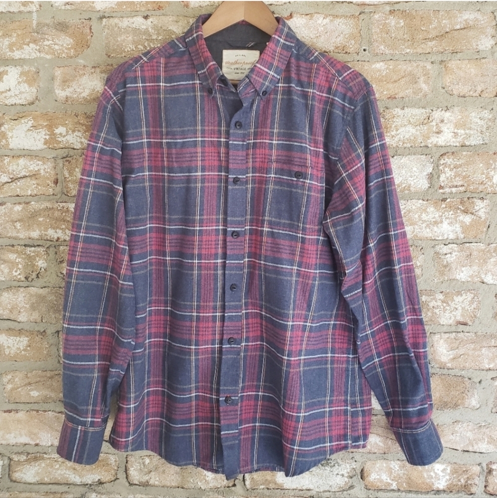2/$8 Weatherproof Vintage Plaid Button Down Shirt